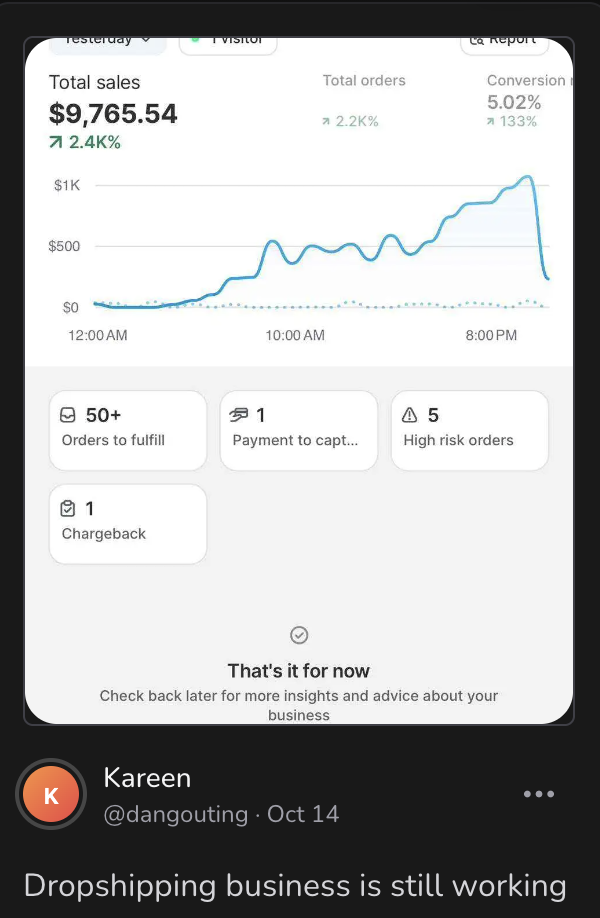 Kareen - $9,765 in a day